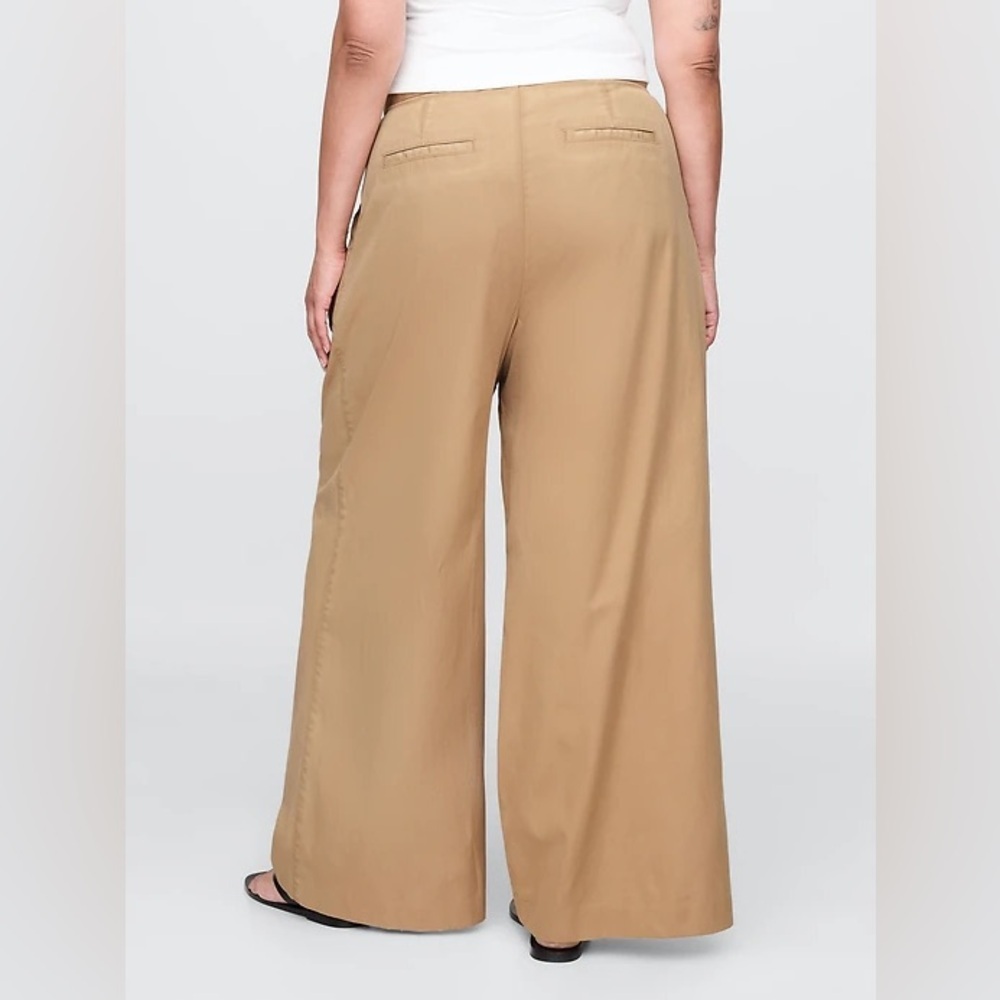 NWT! GAP Tan High Rise Twill Pleated Wide-Leg Khakis - Multiple🩷 #745876 - Picture 5 of 7